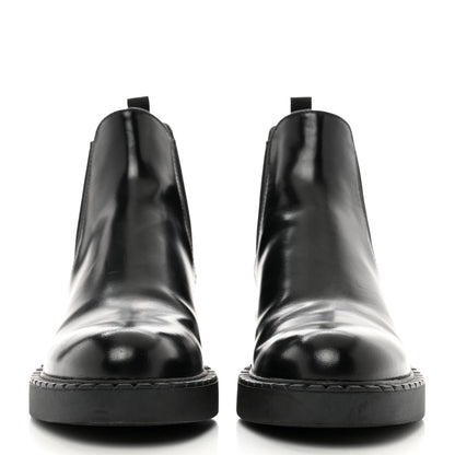 Prada Spazzolato Chelsea 50mm Ankle Boots 38.5 Black 2 of 8