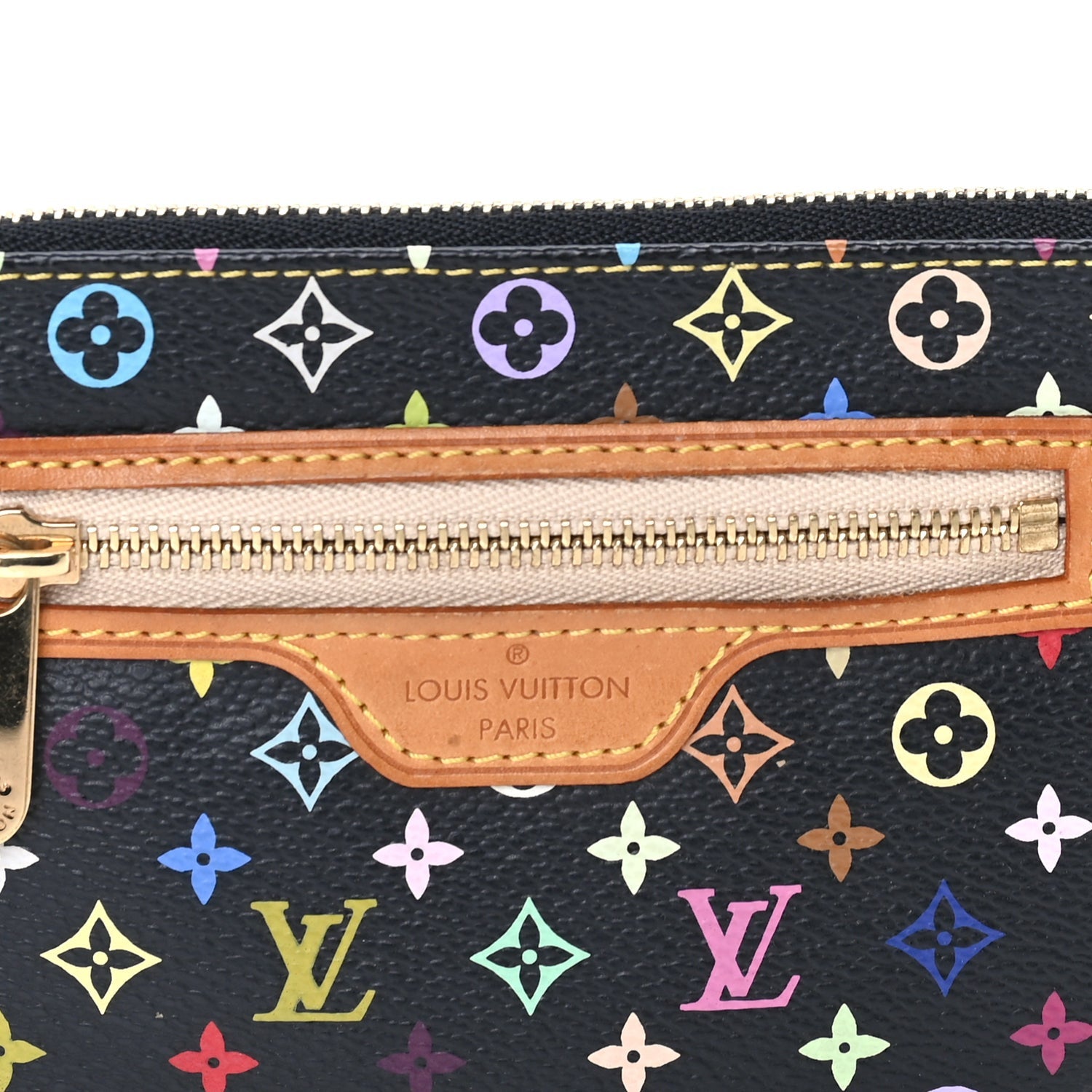 Louis Vuitton Monogram Multicolor Pochette Plate MM Black 4 of 8