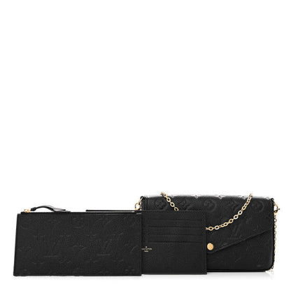 Louis Vuitton Empreinte Pochette Felicie Chain Wallet  Black 1 of 9