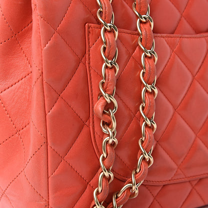 Chanel Lambskin Quilted Jumbo Single Flap Coral 13 of 19