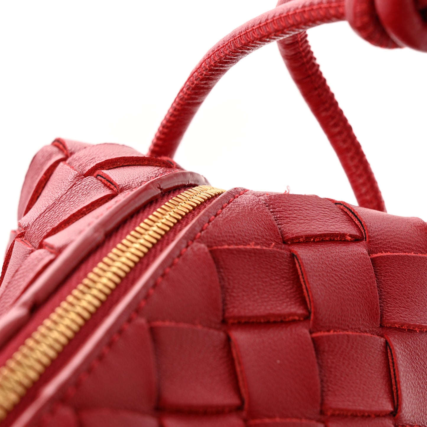 Nappa Intrecciato Small Loop Camera Bag Apple Candy