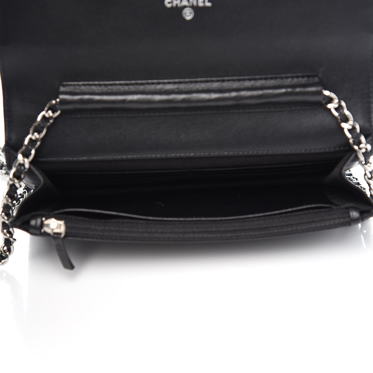 Chanel Caviar Timeless CC Wallet On Chain WOC Black 5 of 9