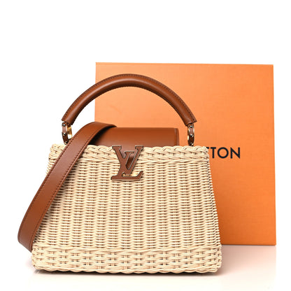 Louis Vuitton Rattan Calfskin Capucines BB Tan 10 of 10