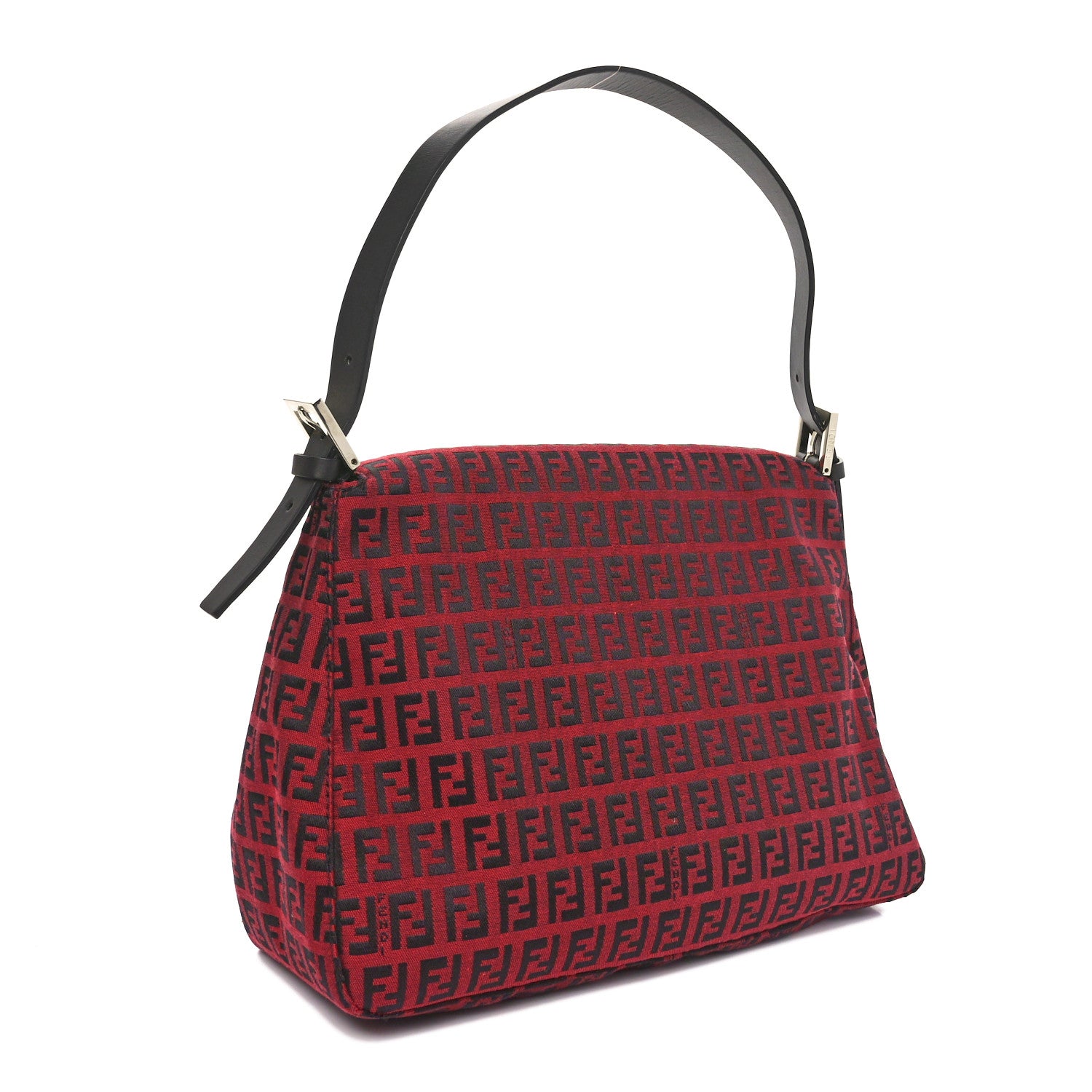 Fendi Zucchino Mama Baguette Red Black 3 of 10
