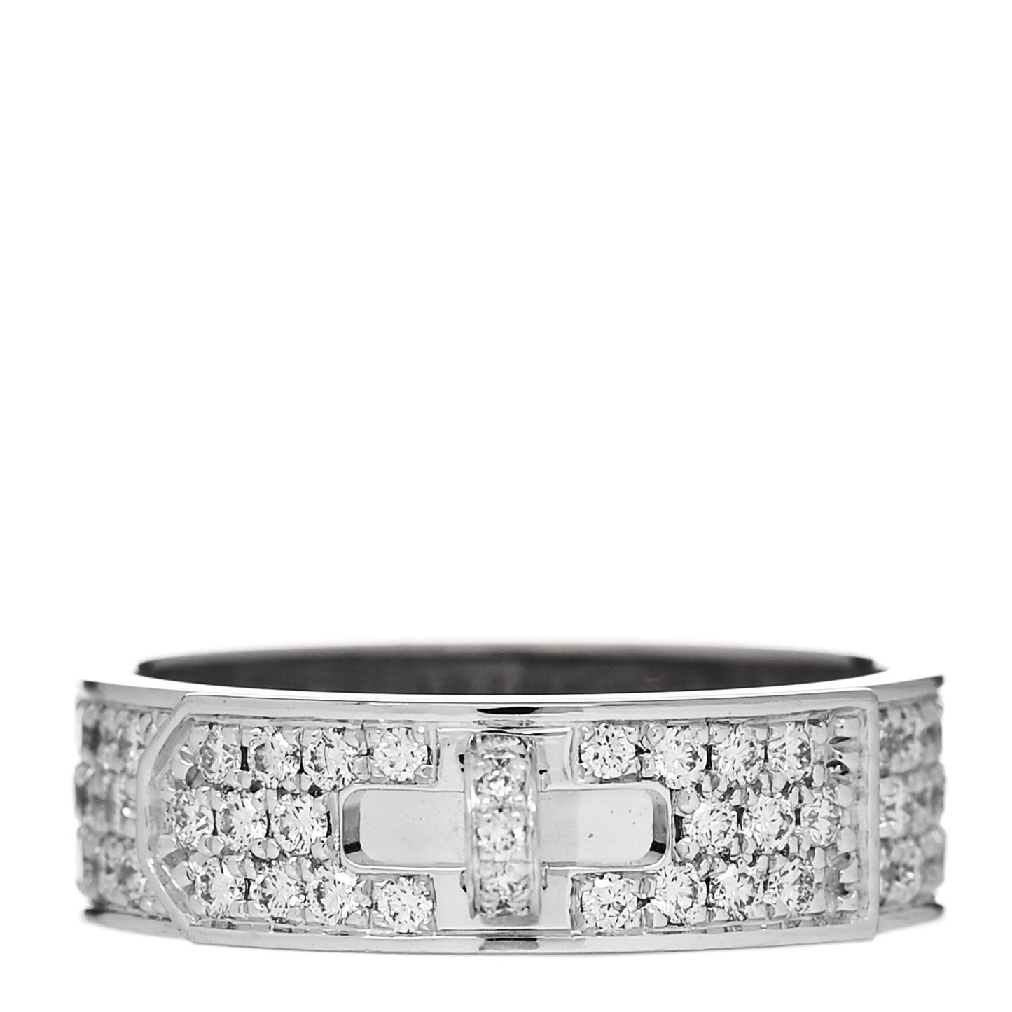 18K White Gold Diamond Pave Kelly Ring 48 4.5