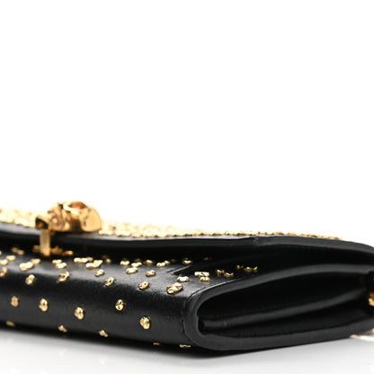 Alexander McQueen Calfskin Studded Skull Wallet on Chain Black 8 of 9