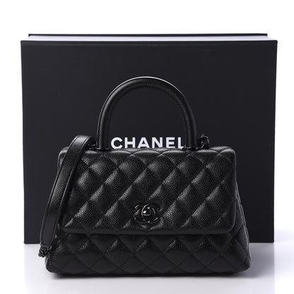 Chanel Caviar Quilted Mini Coco Handle Flap So Black 12 of 12