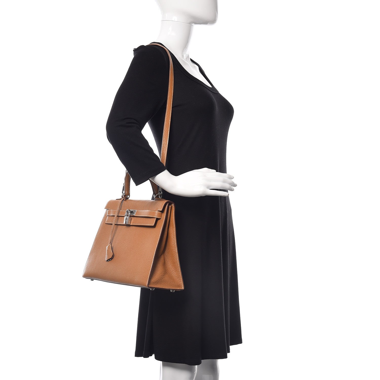 Hermes Chevre De Coromandel Kelly Sellier 32 Gold 2 of 38