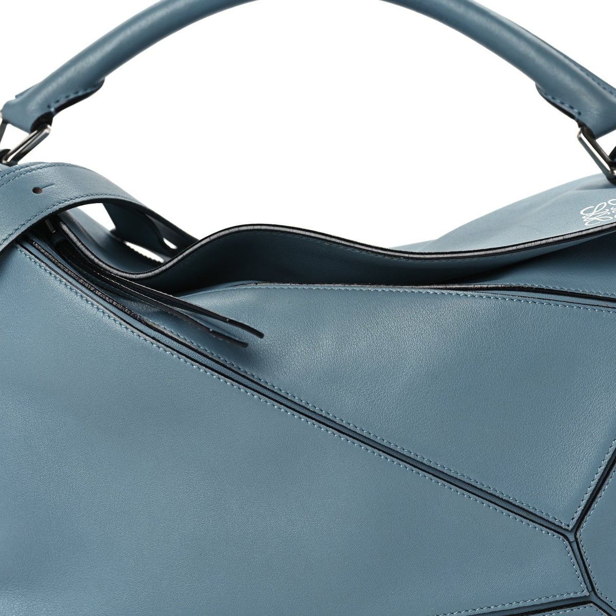 Calfskin Medium Puzzle Bag Blue