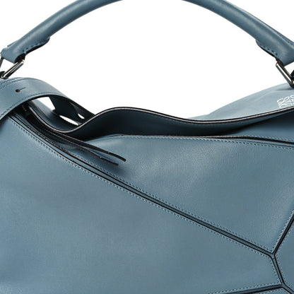 Loewe Calfskin Medium Puzzle Bag Blue 6 of 8