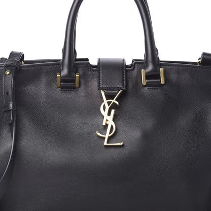 Saint Laurent Smooth Calfskin Small Monogram Cabas Black 11 of 12