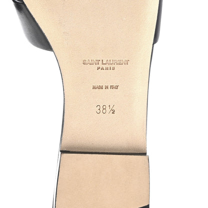 Saint Laurent Calfskin Tribute 05 Slide Sandals 38.5 Black 7 of 7