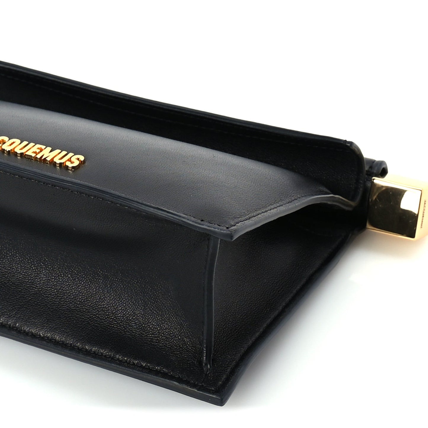 Smooth Calfskin La Pochette Rond Carre Black
