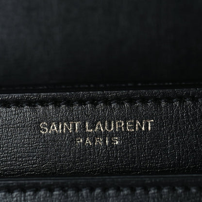 Saint Laurent Calfskin Medium Monogram Monochrome Sunset Black 5 of 8
