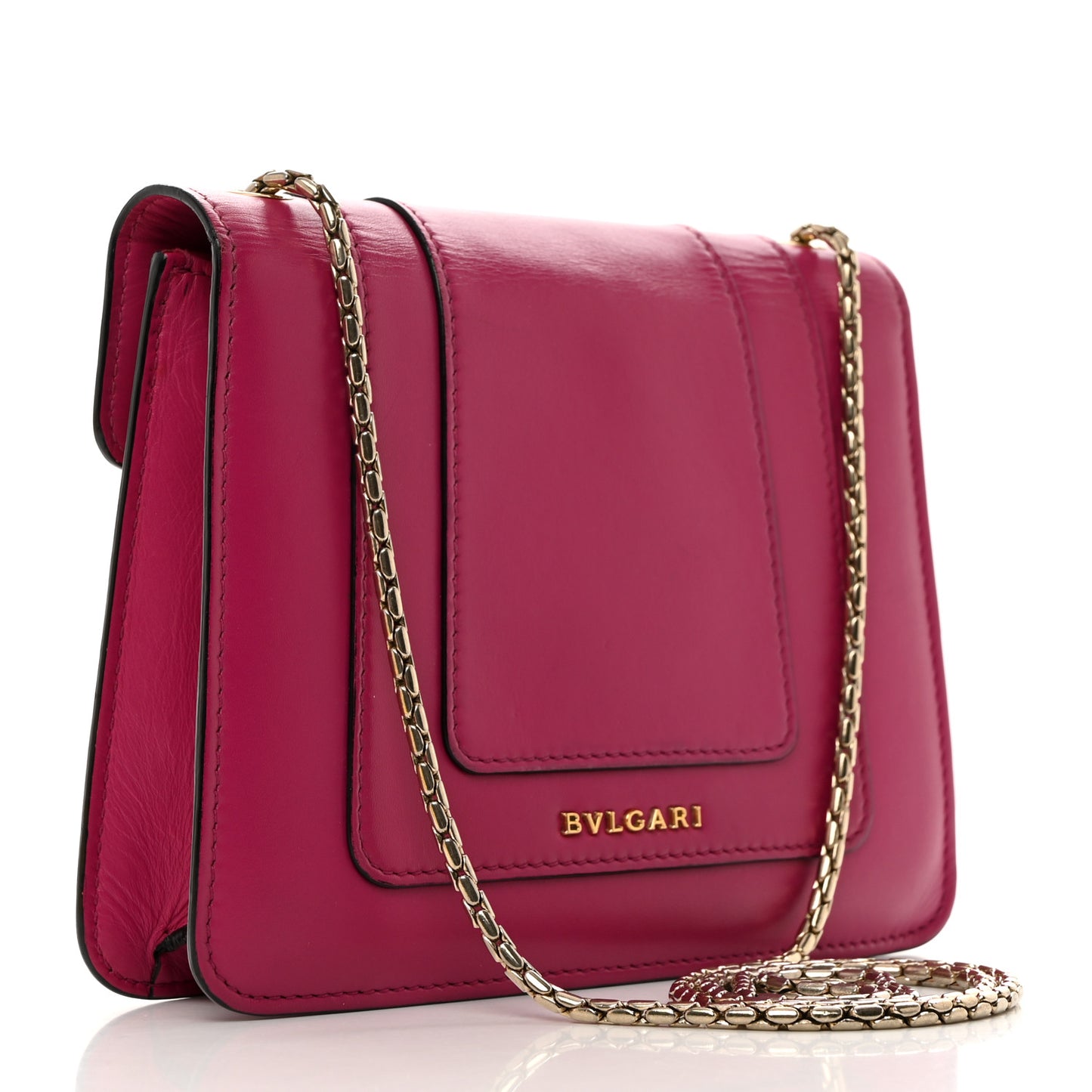 Calfskin Small Serpenti Forever Snake Strap Crossbody Bag Pink
