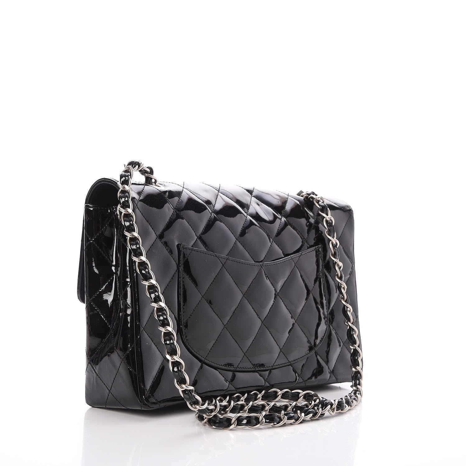 Chanel Patent Quilted Medium Single Flap Black 3 of 9