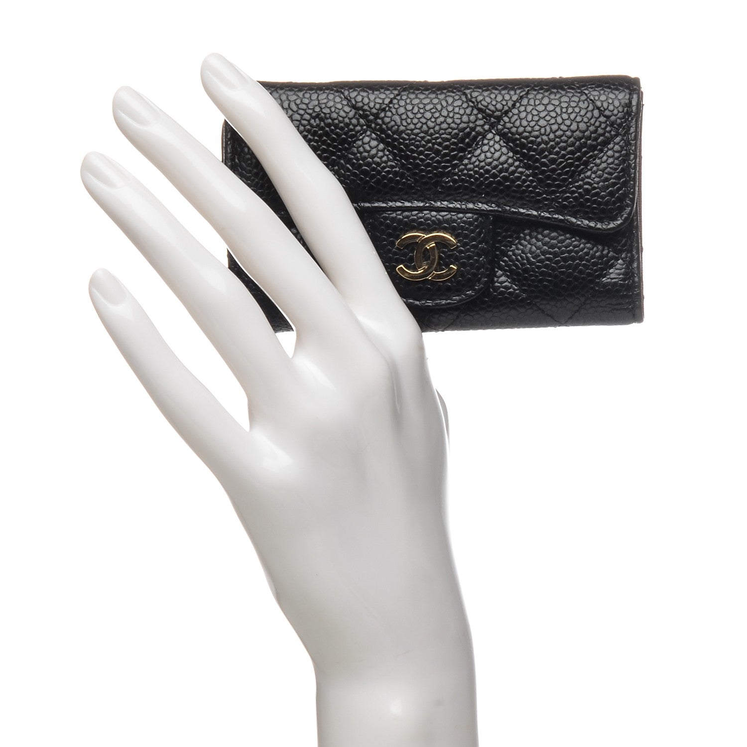 Chanel Caviar Quilted 6 Key Holder Black 2 of 8