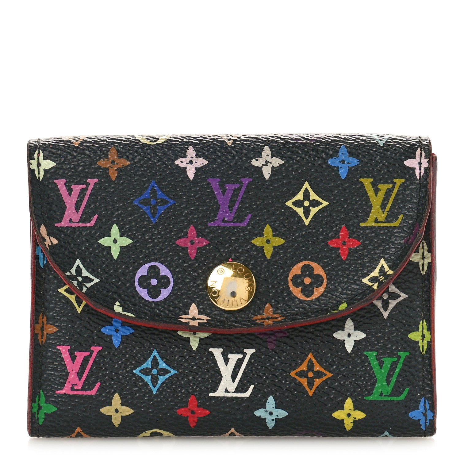Louis Vuitton Monogram Multicolor Business Card Holder Black Grenade 1 of 10