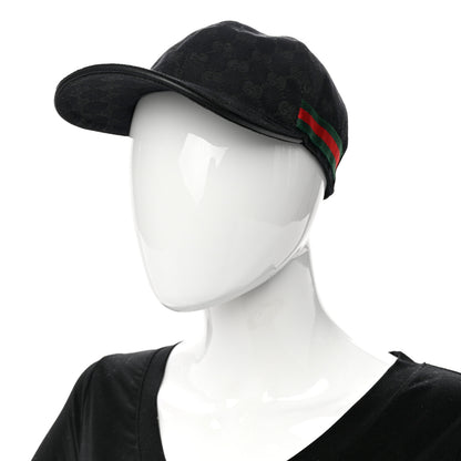 Gucci Monogram Web Baseball Hat S Black 2 of 9
