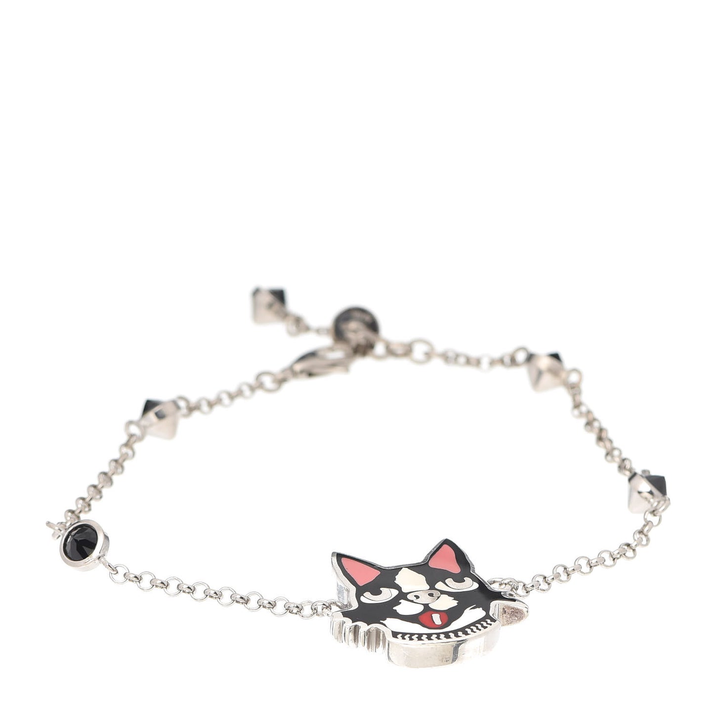 Sterling Silver Black Spinel Enamel Bosco Bracelet