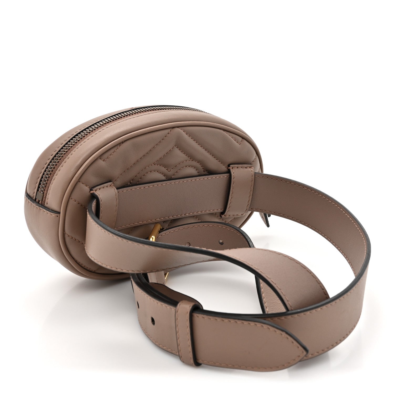 Gucci Calfskin Matelasse GG Marmont Belt Bag 95 38 Porcelain Rose 3 of 12