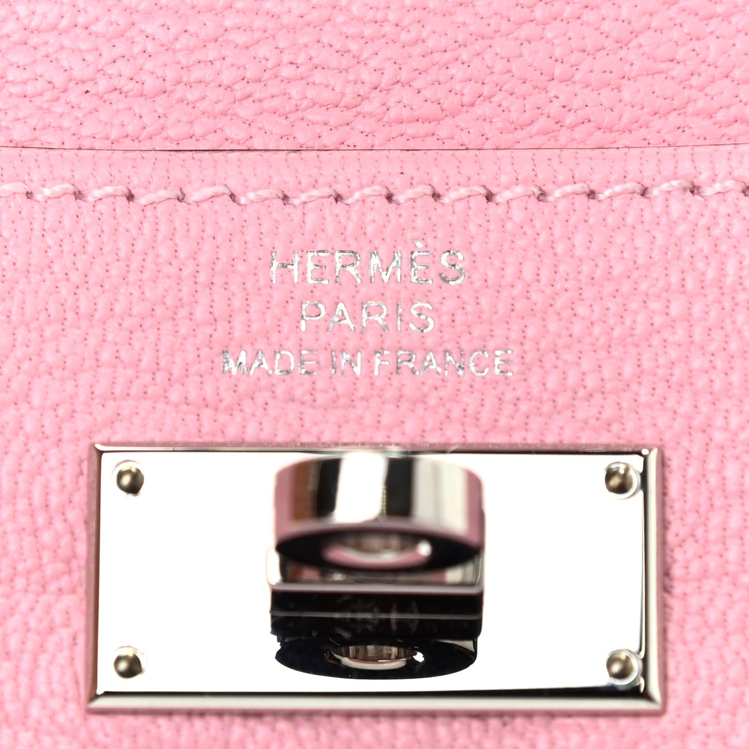 Hermes Chevre Mysore Kelly Pocket Compact Wallet Rose Sakura 6 of 7