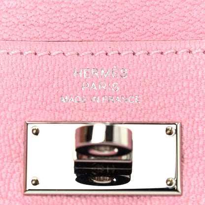 Hermes Chevre Mysore Kelly Pocket Compact Wallet Rose Sakura 6 of 7