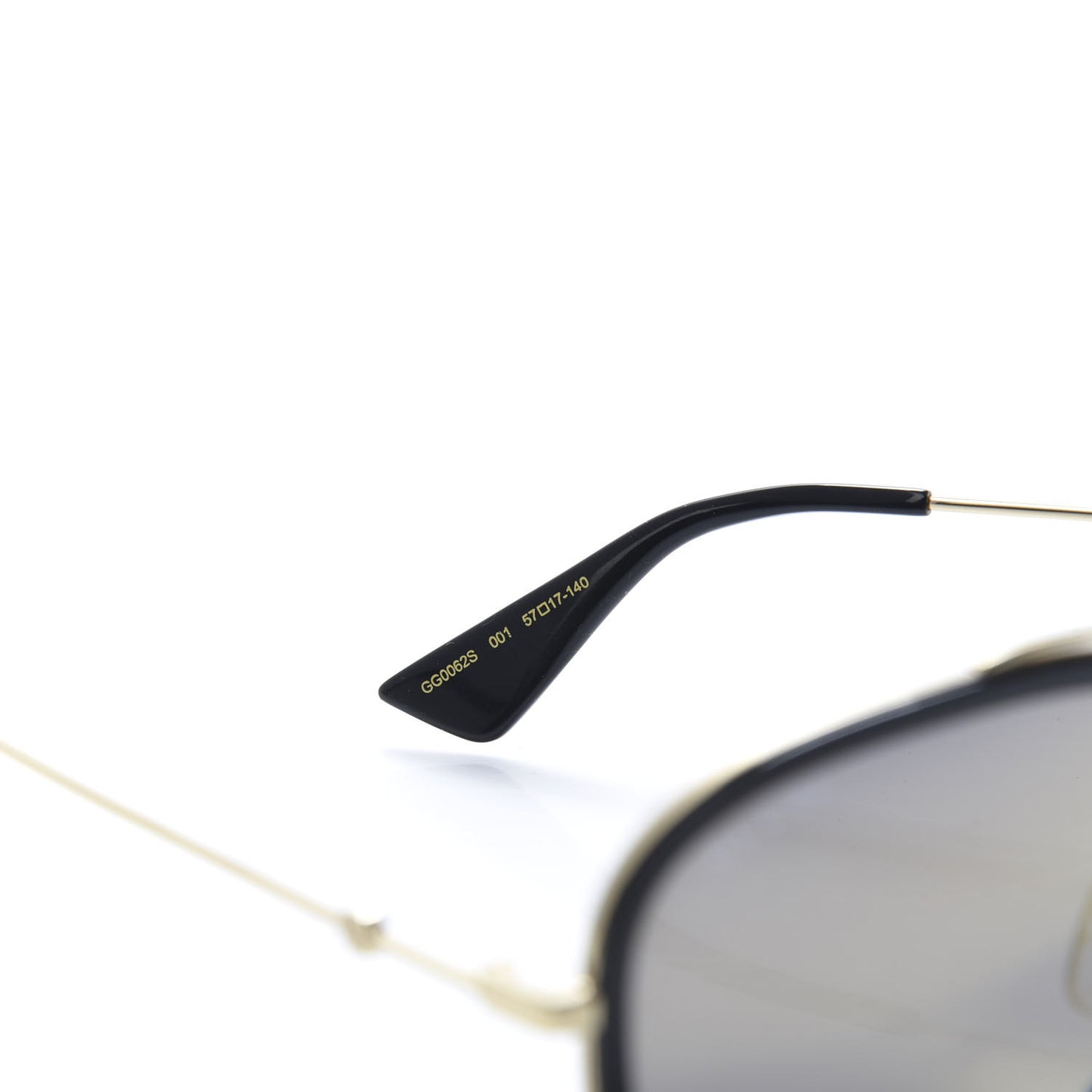 Aviator Sunglasses GG0062S Black Gold