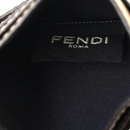 Fendi Fabric Jacquard FF 1974 Bouquet Print Card Holder Tobacco Brown Multicolour 7 of 7
