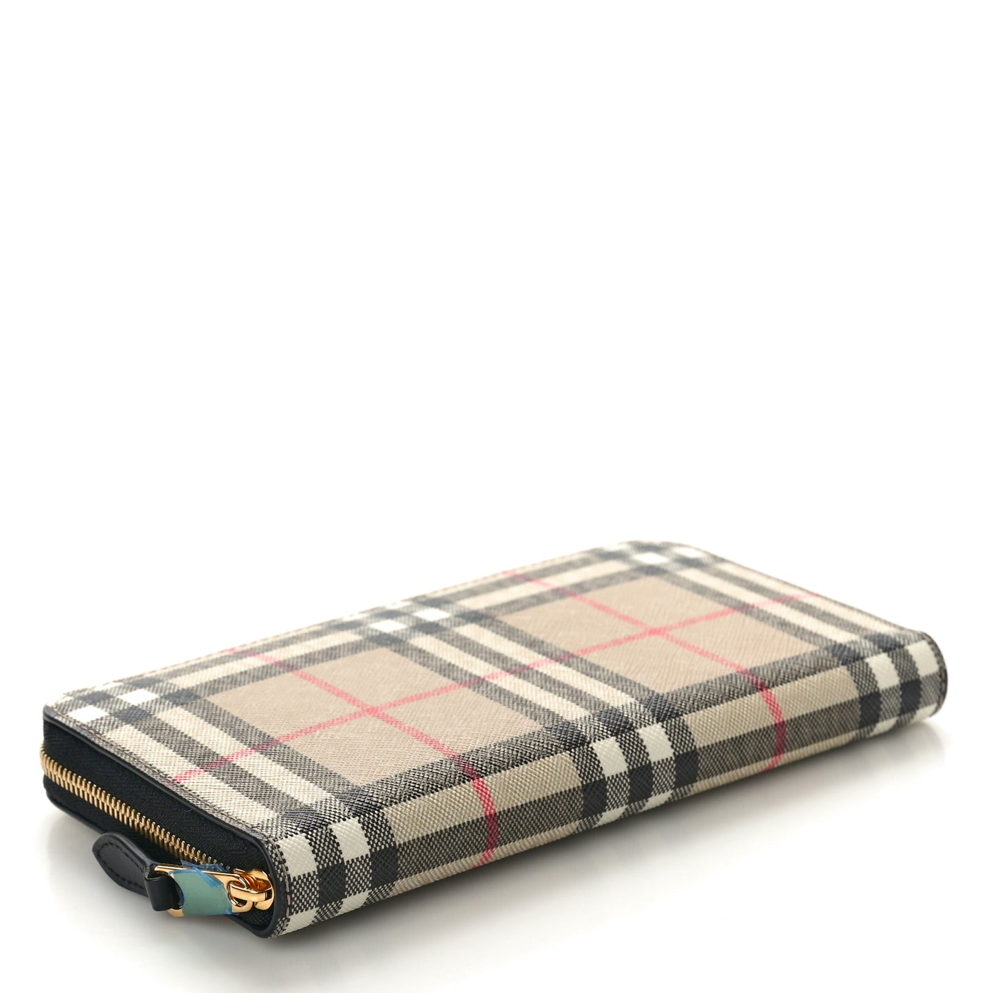 Vintage Check Elmore Zip Around Wallet Black