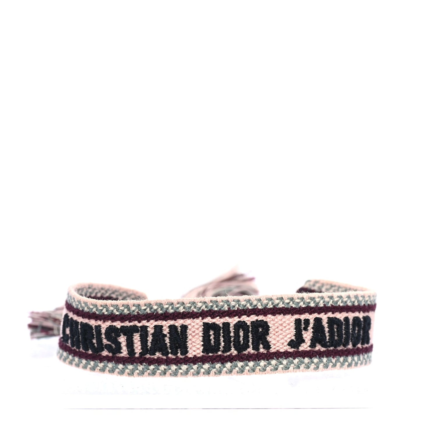 Woven Cotton J'Adior Friendship Bracelet Set Gold Pink