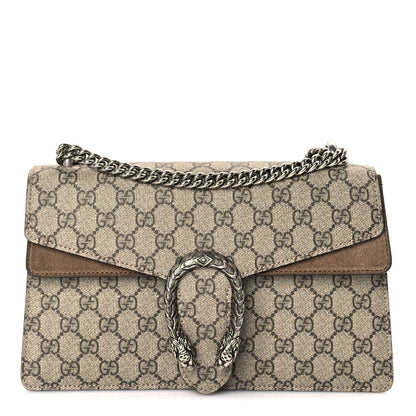 Gucci GG Supreme Monogram Medium Dionysus Shoulder Bag  Taupe 1 of 8
