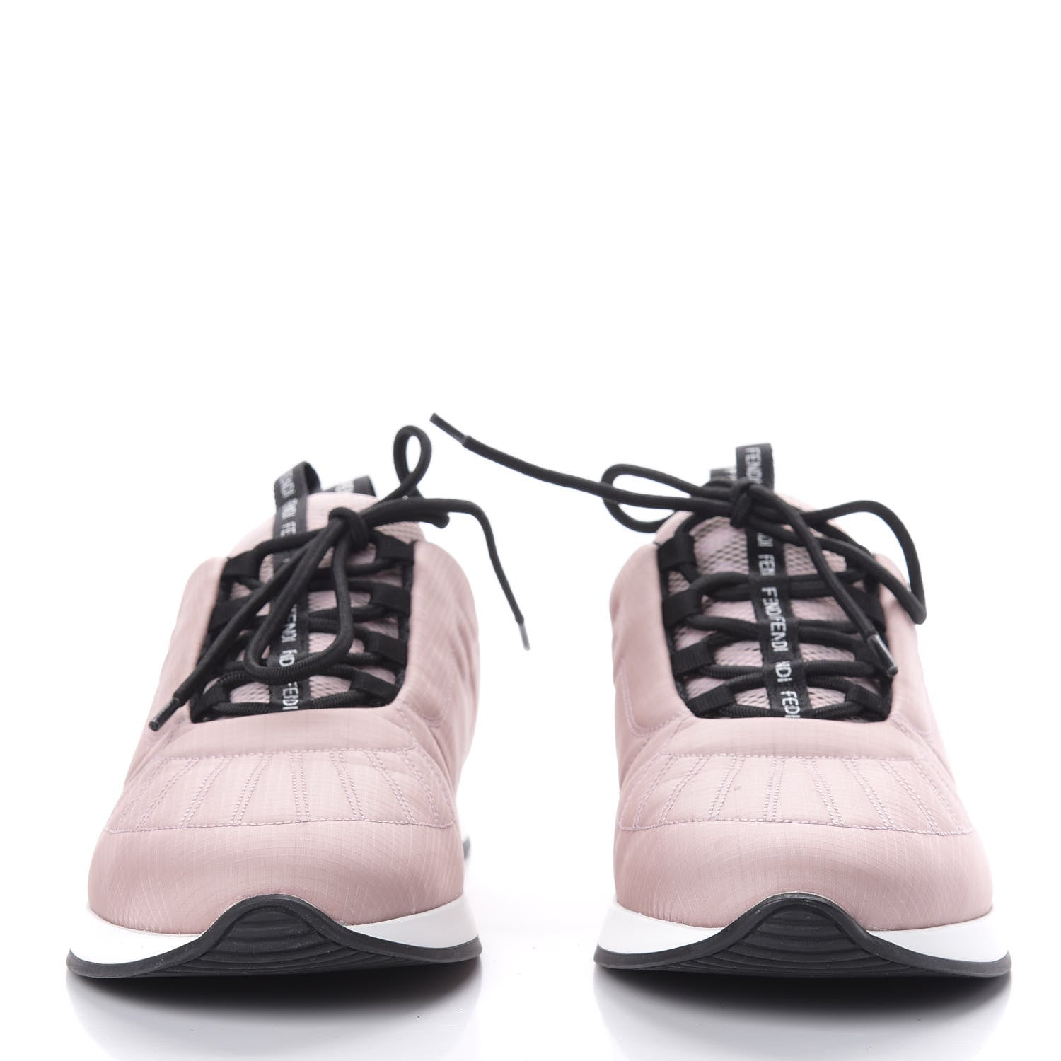 Fendi Nylon FFreedom Sneakers 39 White Rosa 2 of 9