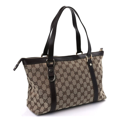 Gucci Monogram Medium Abbey Tote Dark Brown 2 of 8