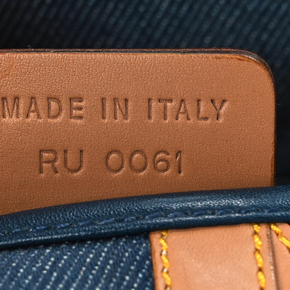 Christian Dior Denim Calfskin Saddle Bag Blue 7 of 10