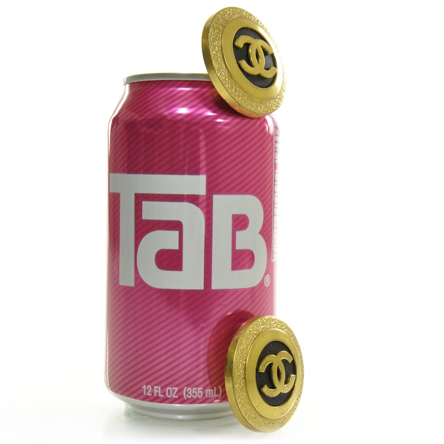 CC Clip On Earrings Black and Gold