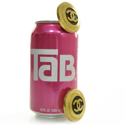 Chanel CC Clip On Earrings Black and Gold 4 of 4