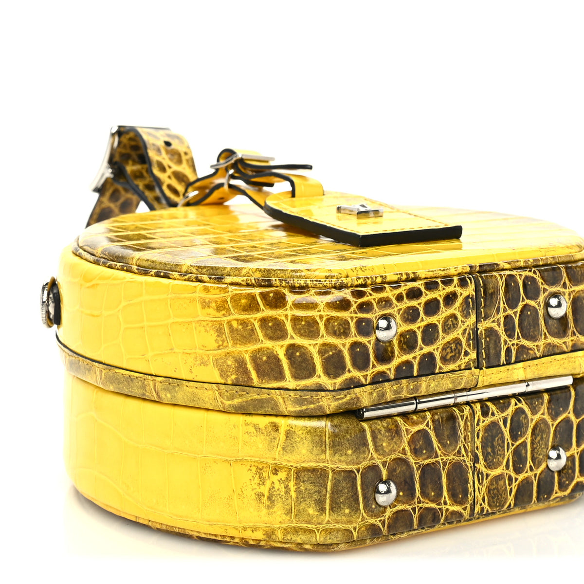 Crocodile Petite Boite Chapeau Jaune