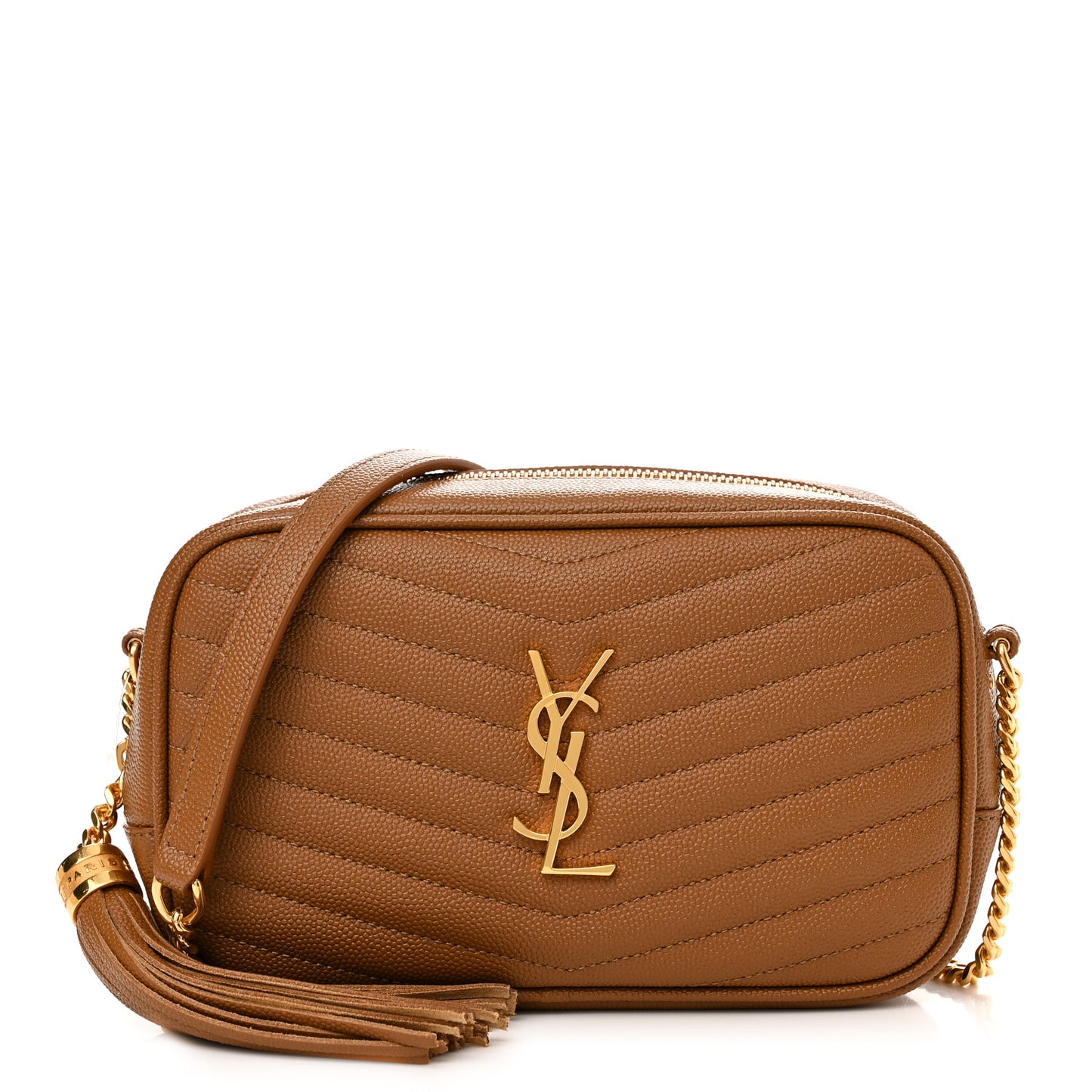 Grain De Poudre Matelasse Monogram Mini Lou Camera Bag Dark Natural