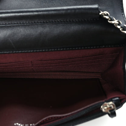Chanel Lambskin Quilted Wallet On Chain WOC Black 4 of 9