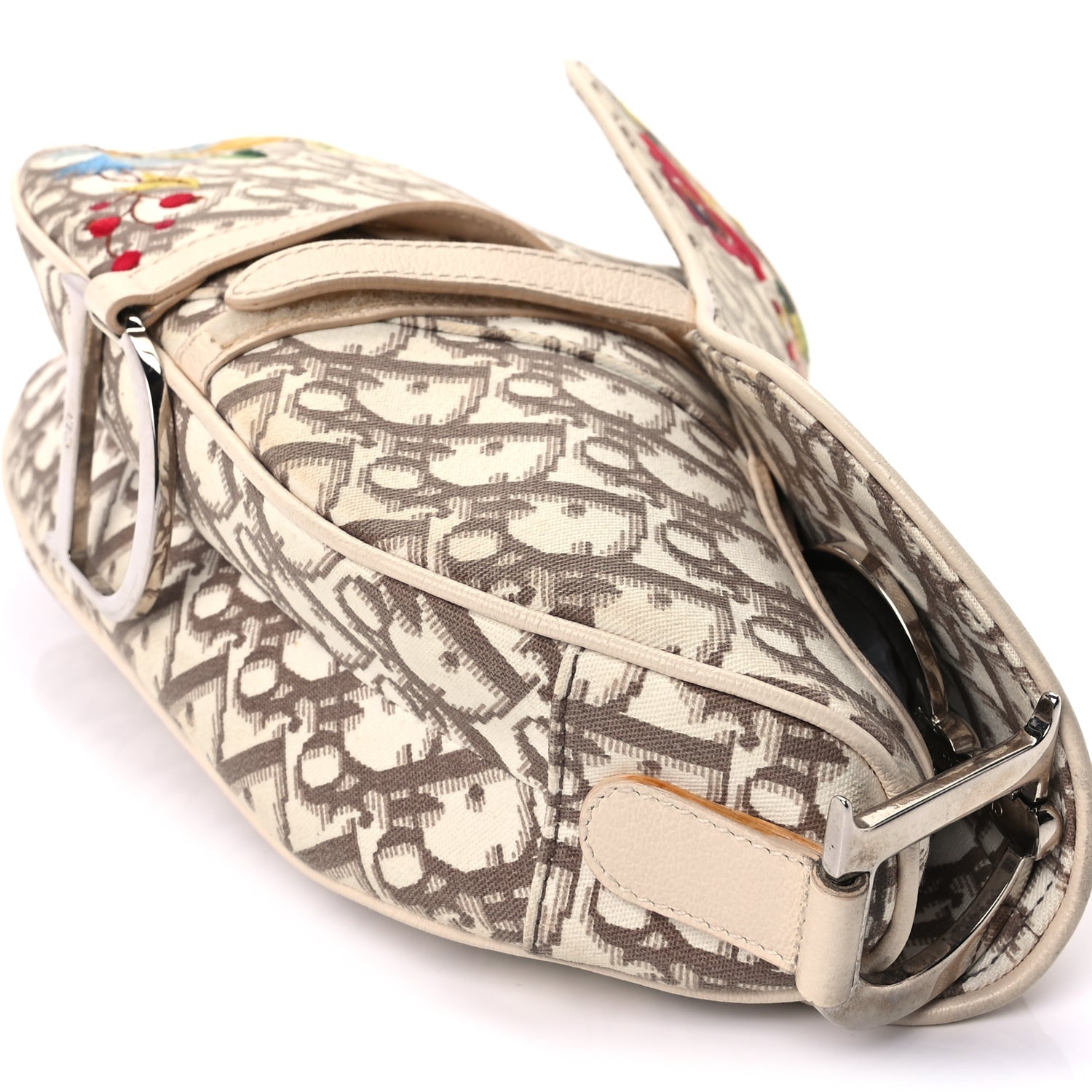 Christian Dior Monogram Vintage Flowers Saddle Bag  Beige 8 of 8