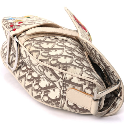 Christian Dior Monogram Vintage Flowers Saddle Bag  Beige 8 of 8