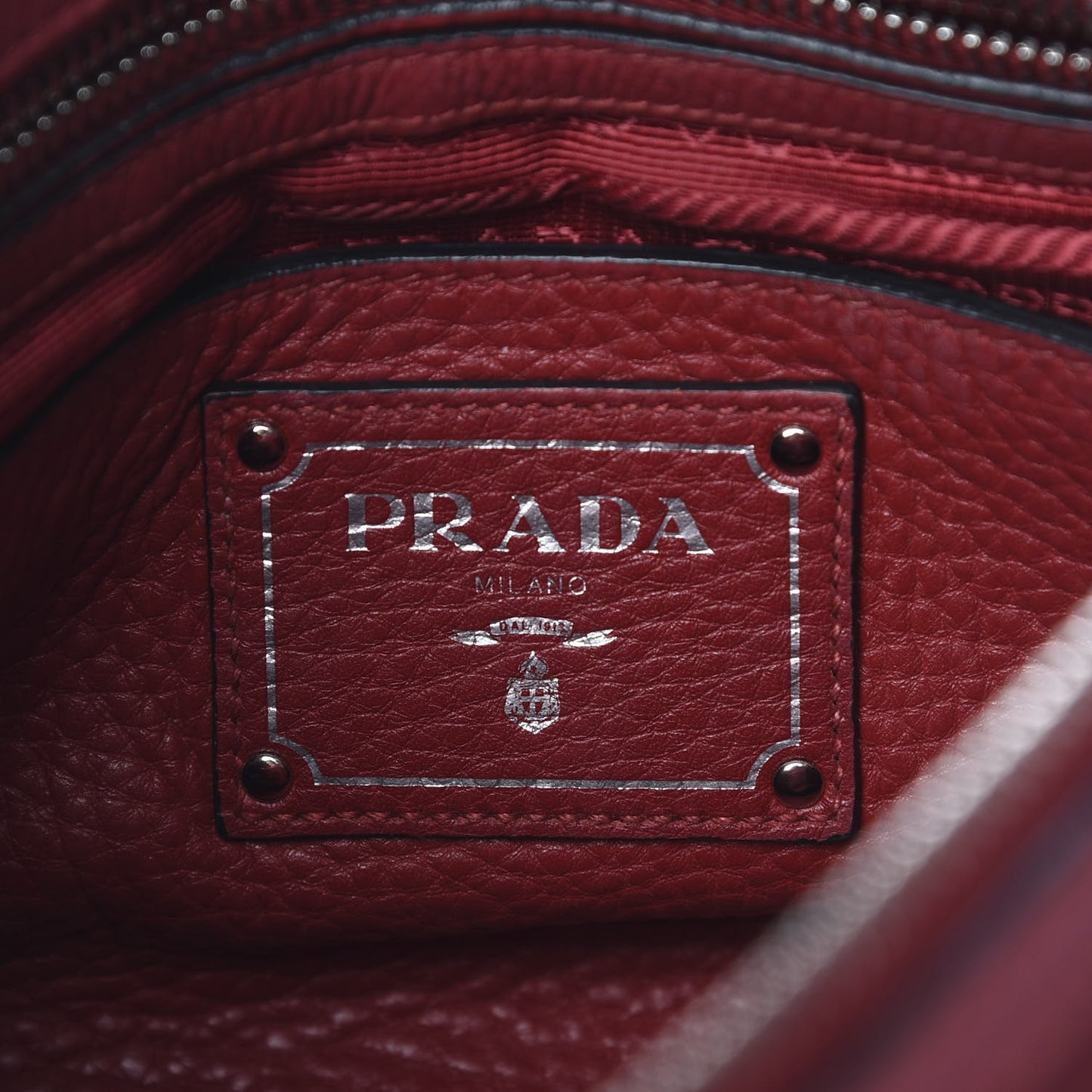 Vitello Phenix Shopping Satchel Rosso