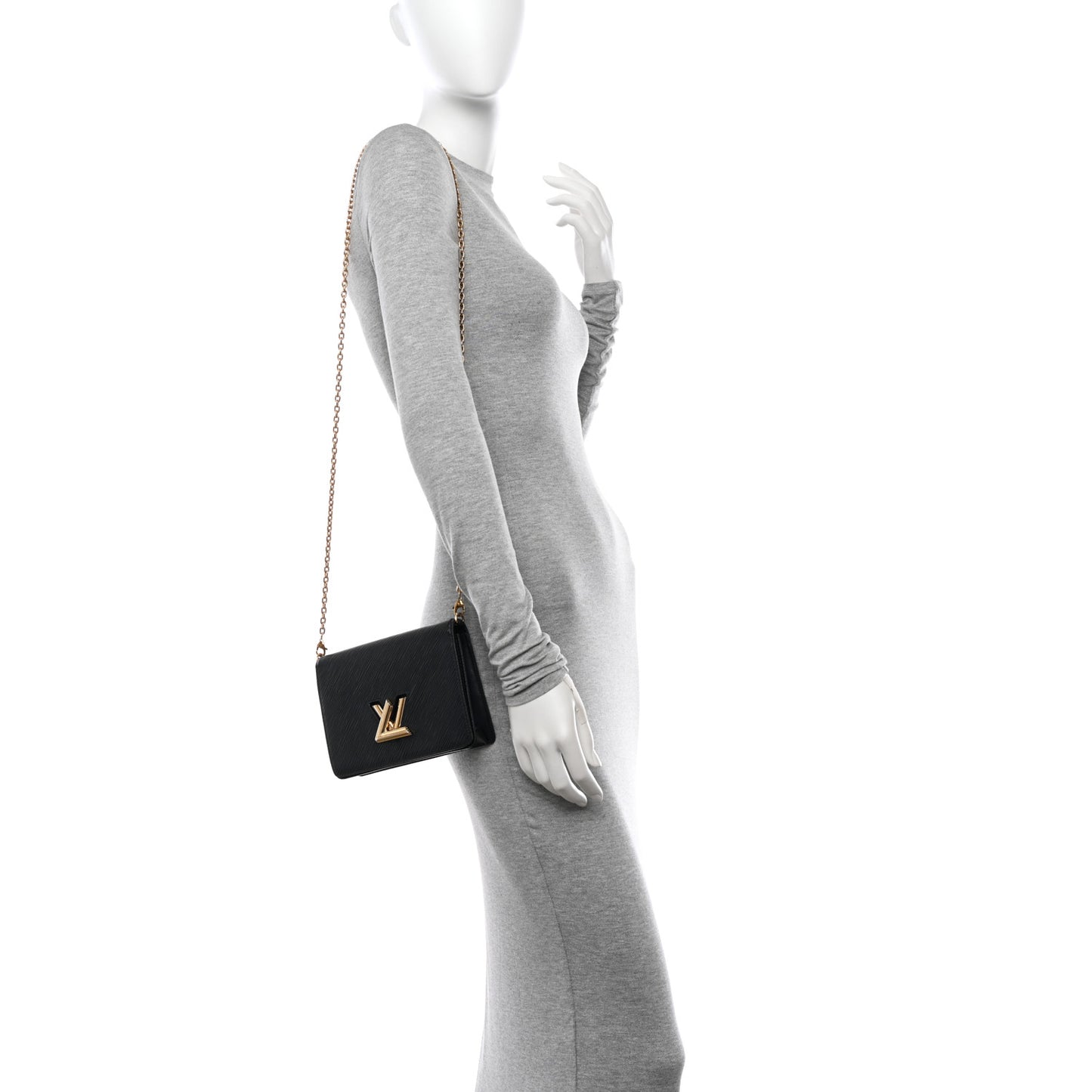 Epi Twist Belt Chain Wallet Black