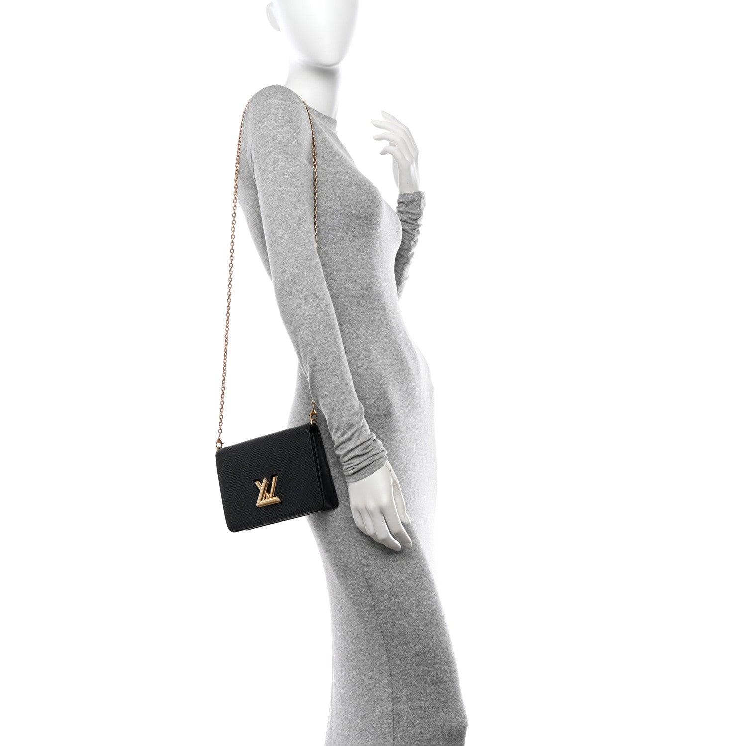 Louis Vuitton Epi Twist Belt Chain Wallet Black 2 of 11