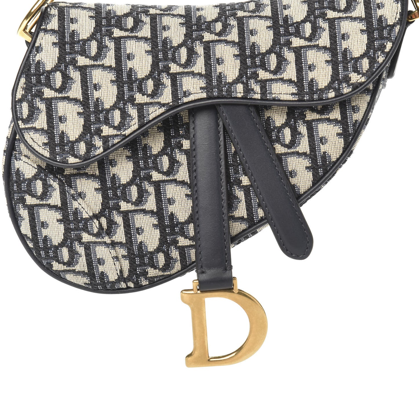 Oblique Mini Saddle Bag Blue