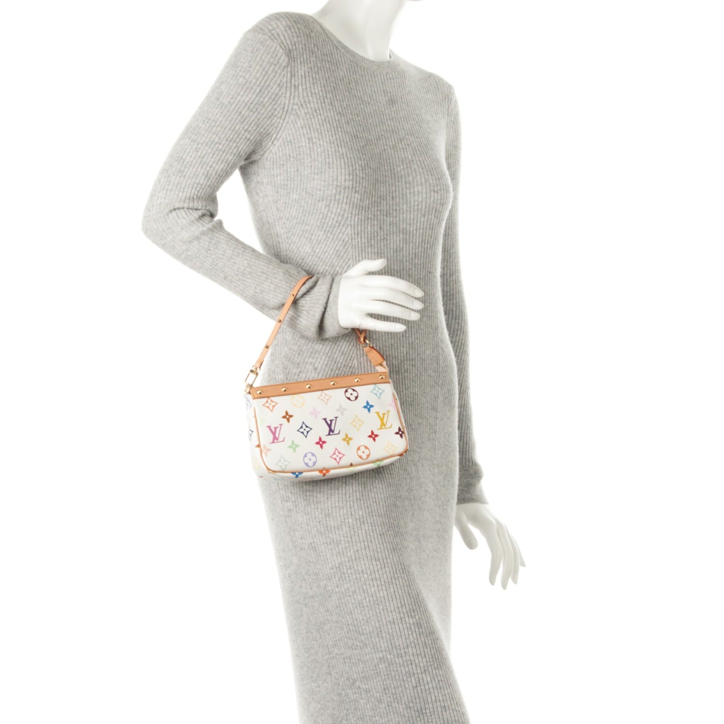 Monogram Multicolor Pochette Accessories White