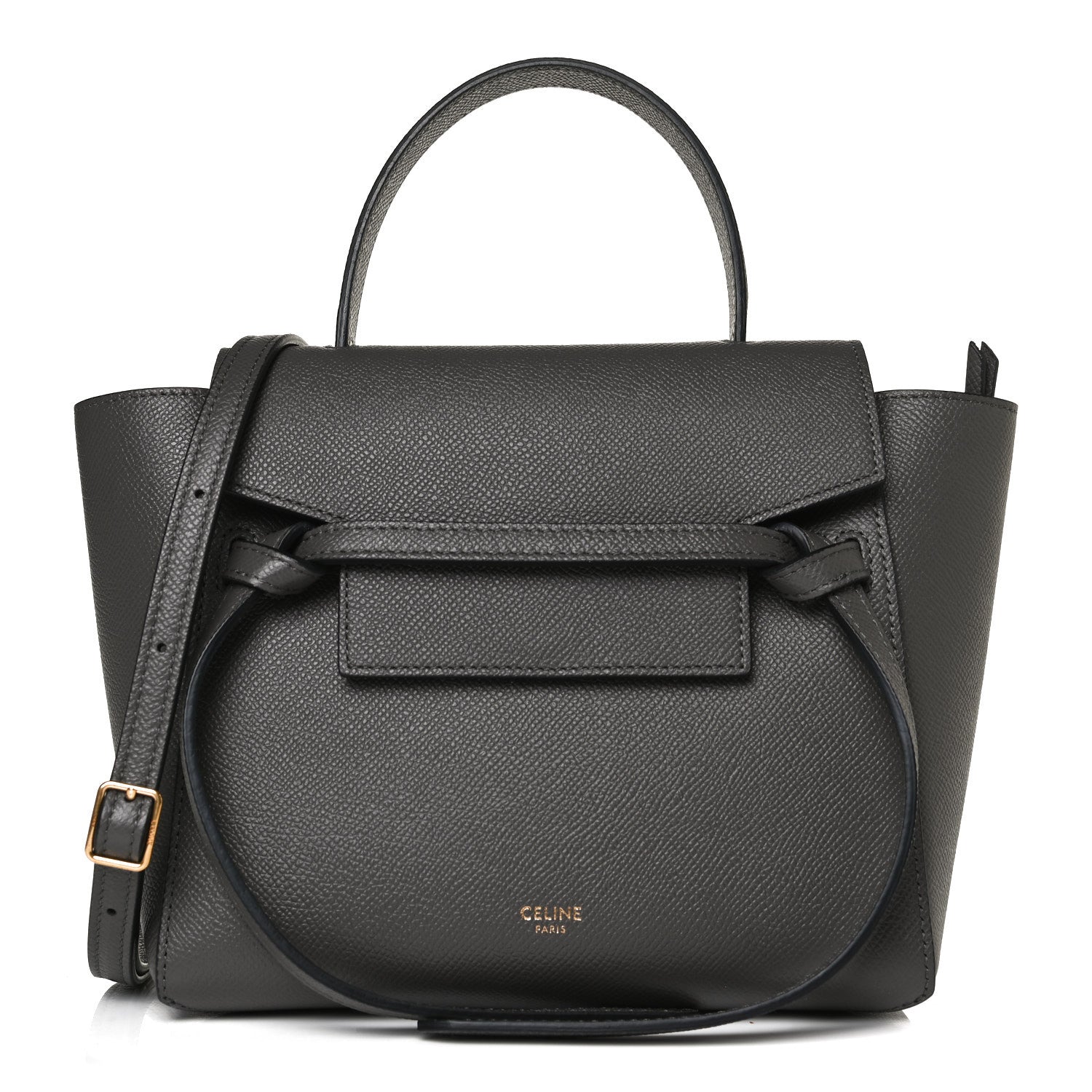 Celine Grained Calfskin Nano Belt Bag Grey 1 of 13