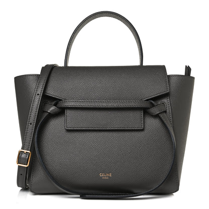 Celine Grained Calfskin Nano Belt Bag Grey 1 of 13