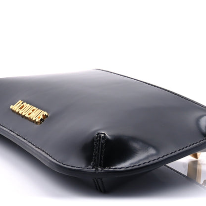 Jacquemus Glazed Calfskin The Small Bisou Chaine Shoulder Bag Black 7 of 8